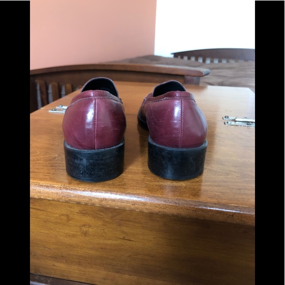 EDDIE BAUER dark red leather loafers - Picture 5 of 7